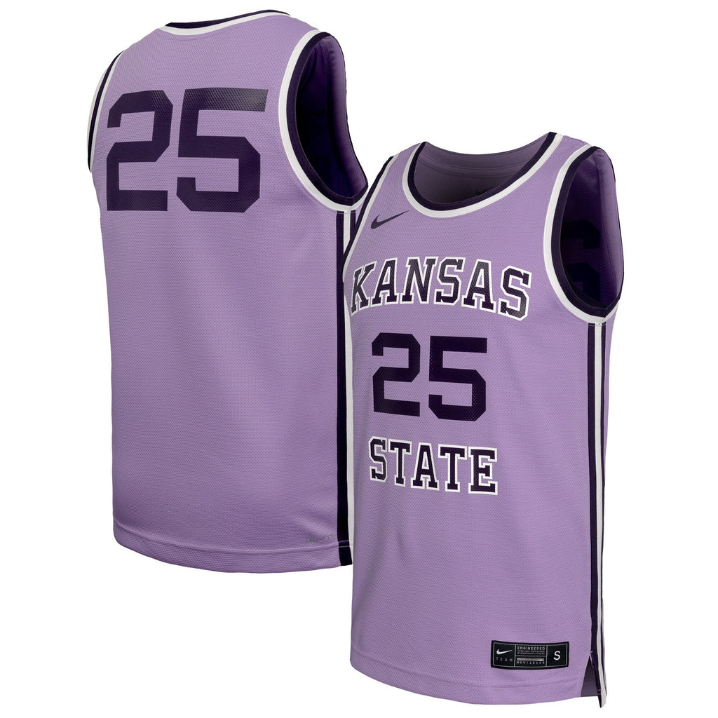 #25 Kansas State Wildcats Replica Basketball Jersey - Purple product image 1, provided for visual reference and product