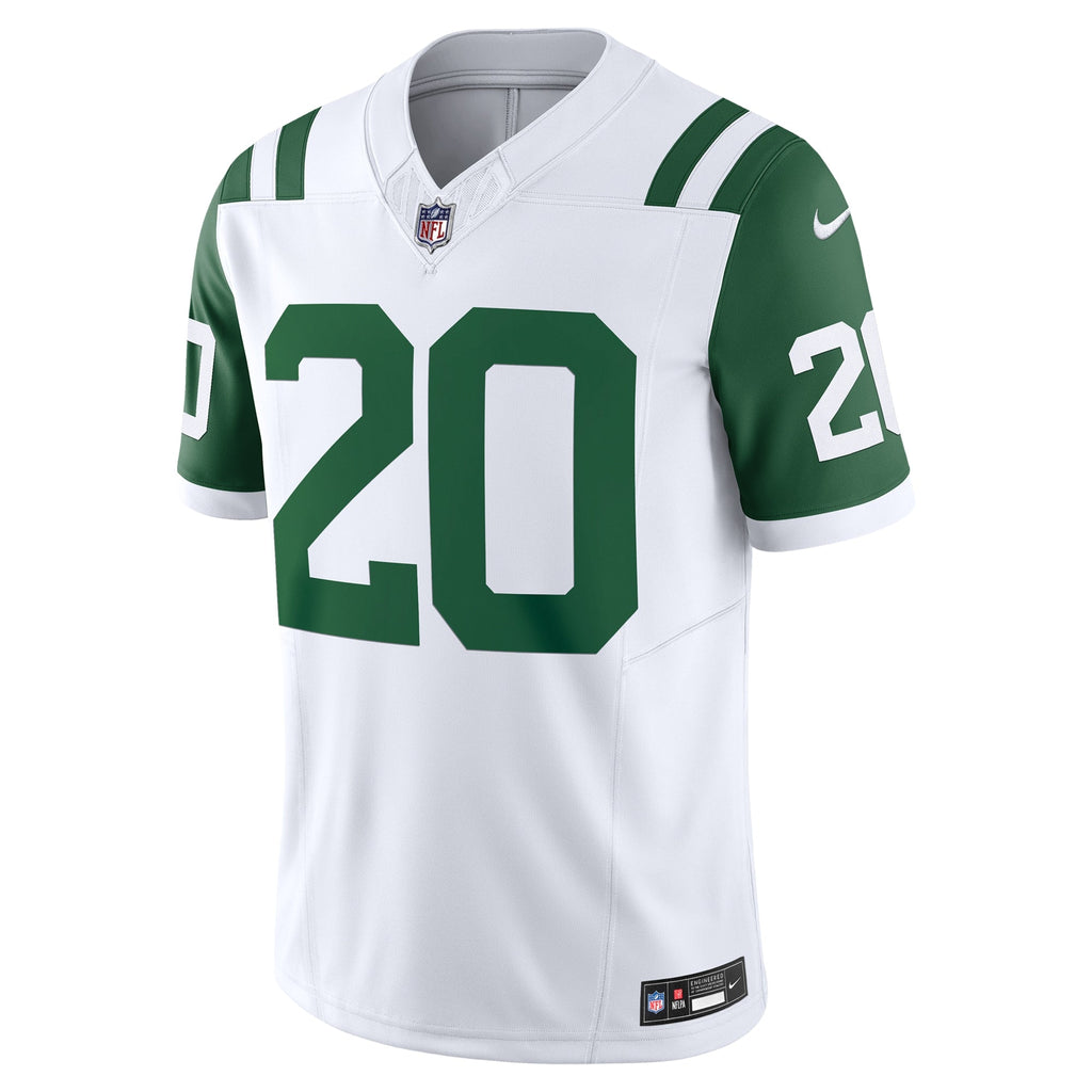 New York Jets Breece Hall White Classic Alternate Vapor F.U.S.E. Limited Jersey product image 3, provided for visual
