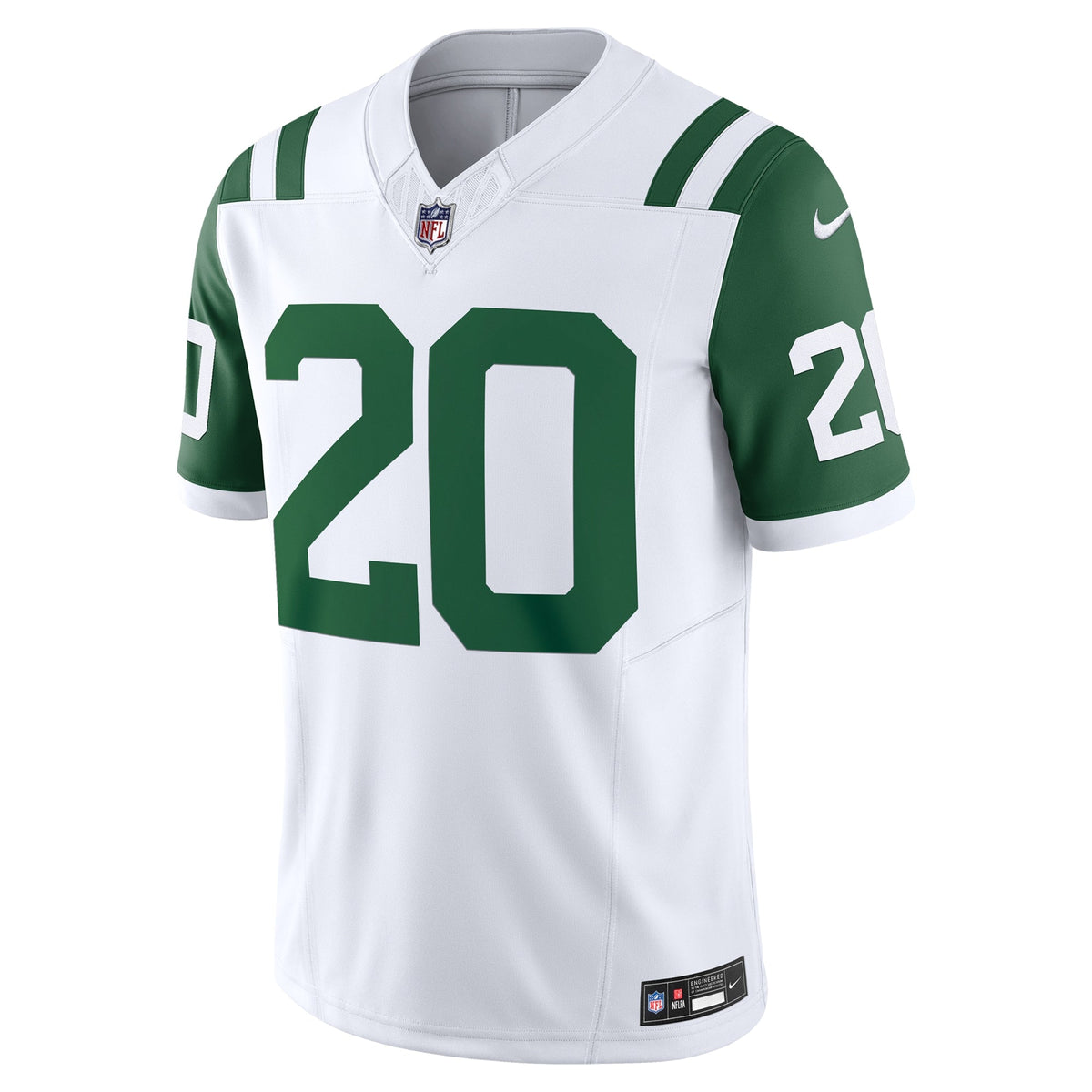 New York Jets Breece Hall White Classic Alternate Vapor F.U.S.E. Limited Jersey product image 3, provided for visual