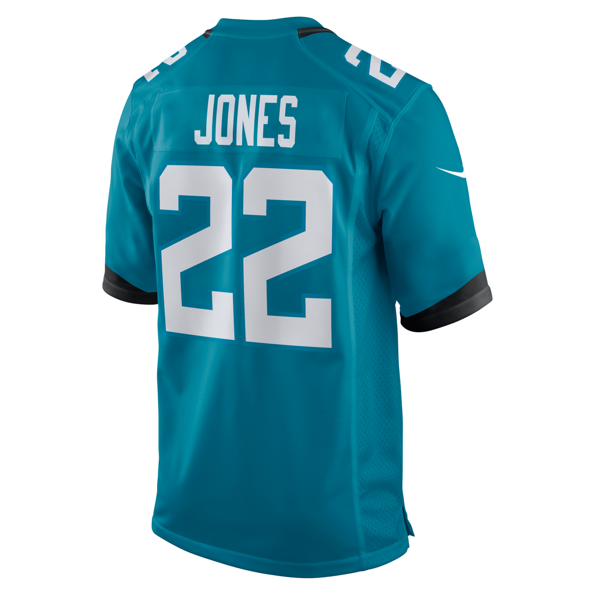 Jacksonville Jaguars Jarrian Jones Teal Team Game Jersey product image 3, provided for visual reference and product detail