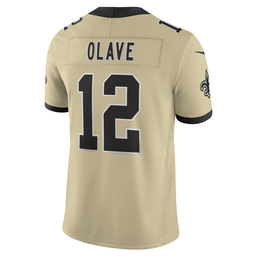 New Orleans Saints Chris Olave Gold Alternate Gameday Golds Alternate Vapor F.U.S.E. Limited Jersey product image 4,
