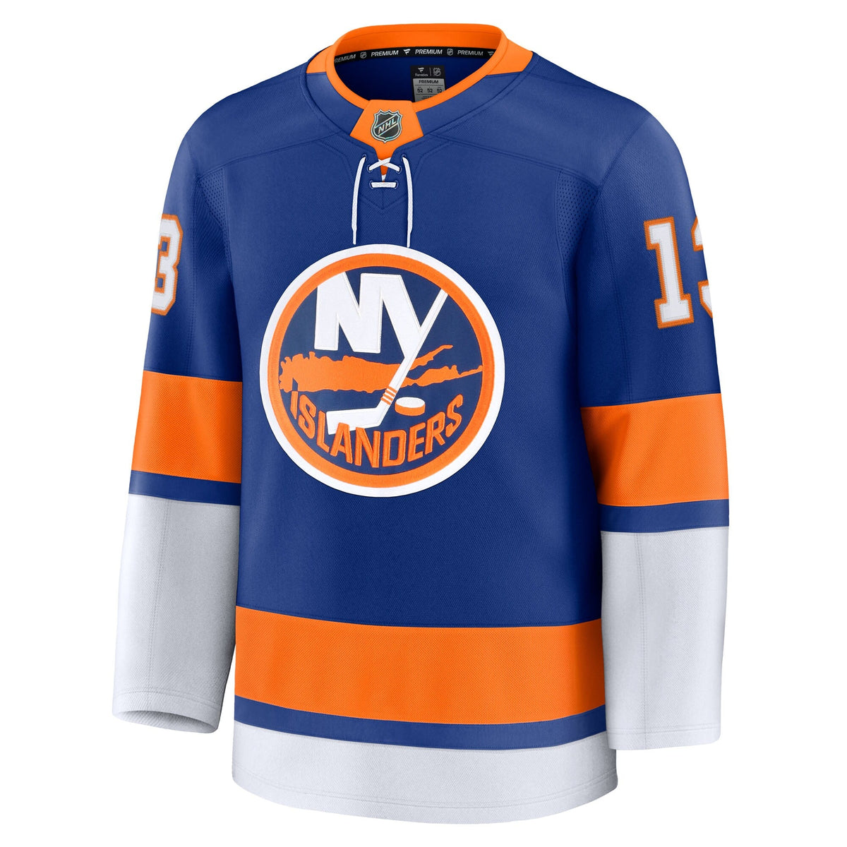 New York Islanders Mathew Barzal Royal Home Premium Jersey product image 3, provided for visual reference and product detail