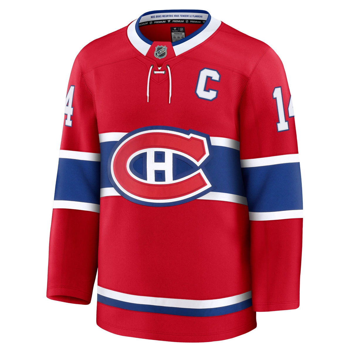 Montreal Canadiens Nick Suzuki Red Home Premium Jersey product image 3, provided for visual reference and product detail