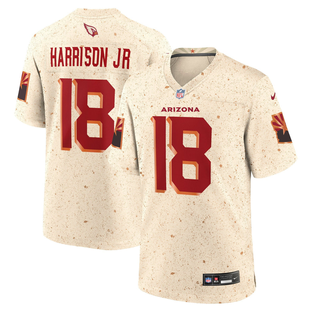 Arizona Cardinals Marvin Harrison Jr. Natural 2025 Rivalries Collection Game Jersey product image 2, provided for visual