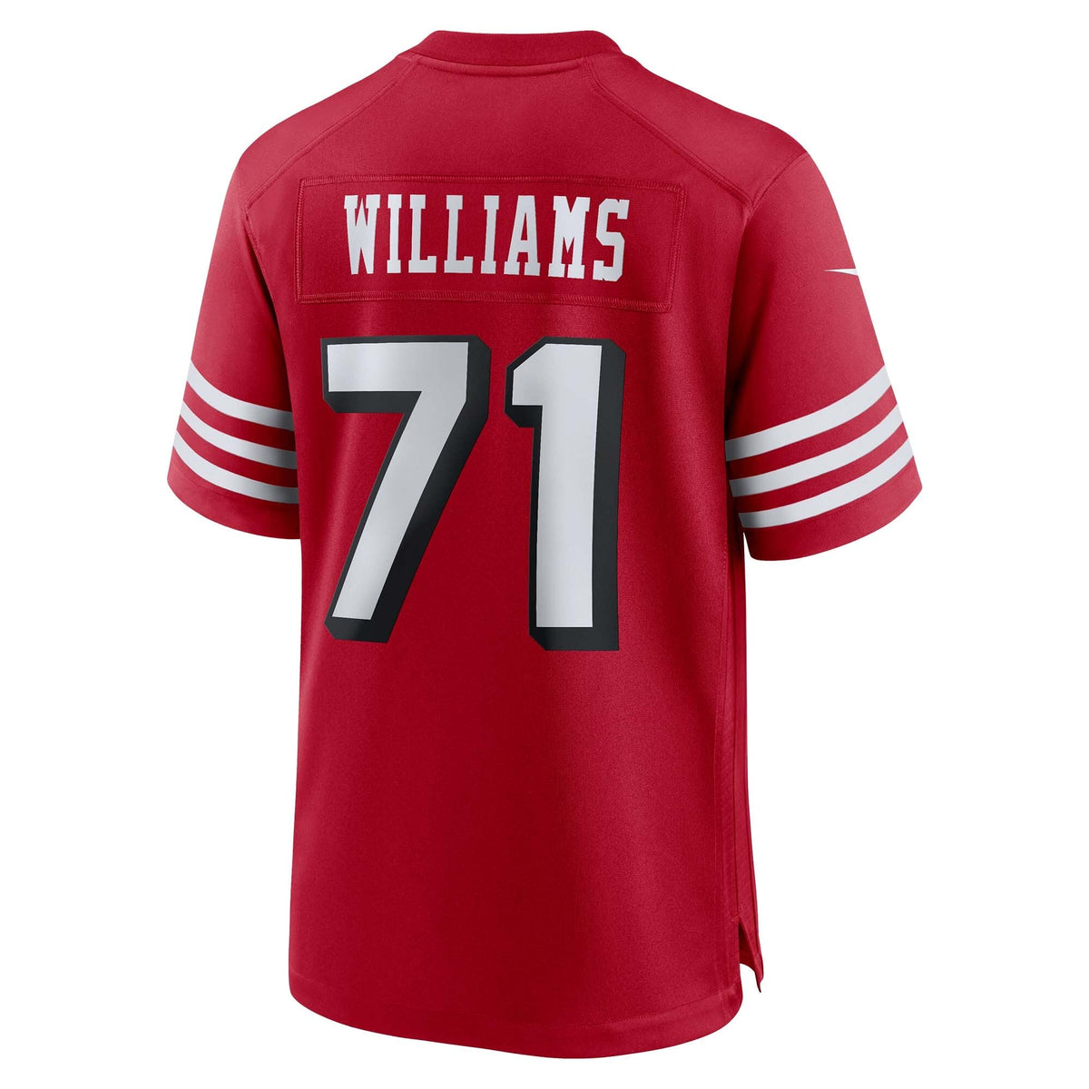 San Francisco 49ers Trent Williams Scarlet Alternate Game Jersey product image 4, provided for visual reference and product