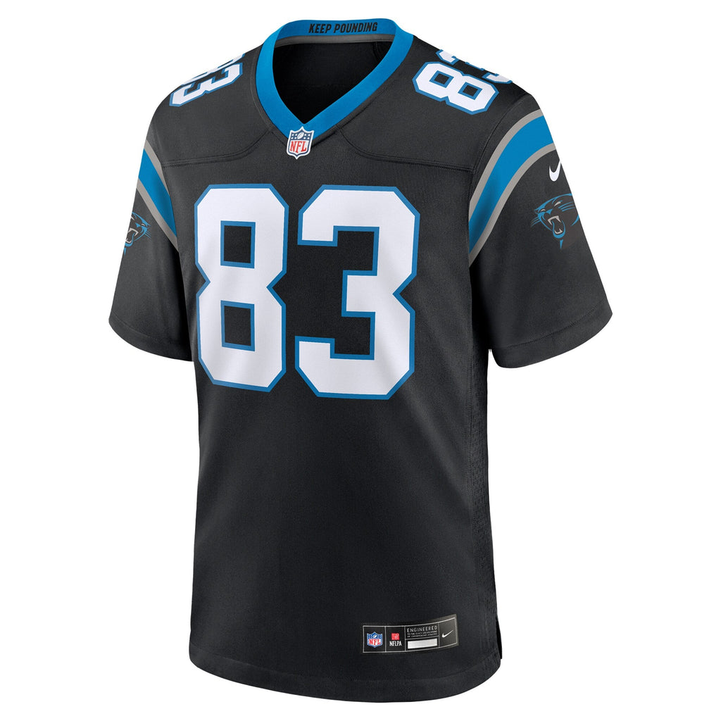 Carolina Panthers David Moore Black Game Jersey product image 3, provided for visual reference and product detail review