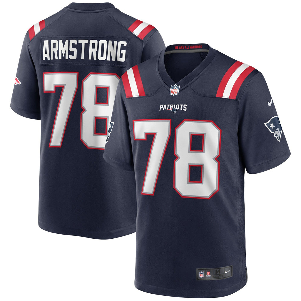 New England Patriots Bruce Armstrong Navy Game Retired Player Jersey product image 2, provided for visual reference and