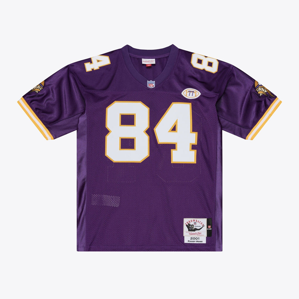 Minnesota Vikings Randy Moss Purple 2001 Authentic Throwback Jersey product image 3, provided for visual reference and