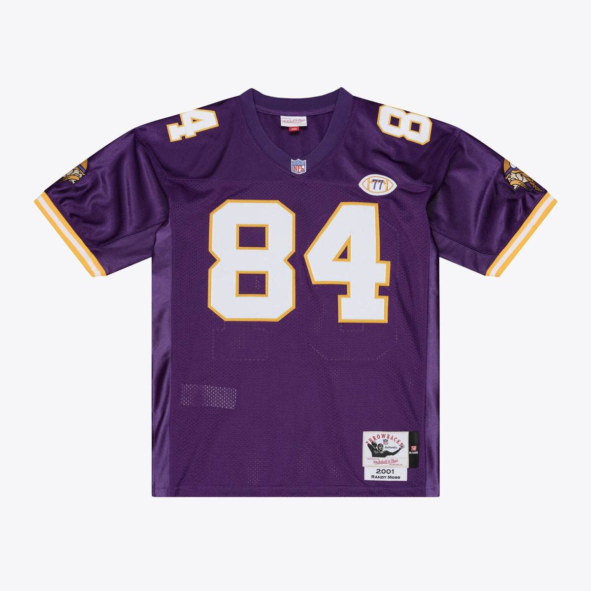 Minnesota Vikings Randy Moss Purple 2001 Authentic Throwback Jersey product image 3, provided for visual reference and