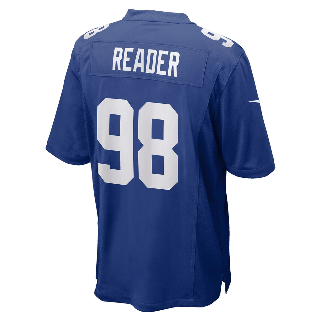 New York Giants D.J. Reader Royal Game Jersey product image 4, provided for visual reference and product detail review