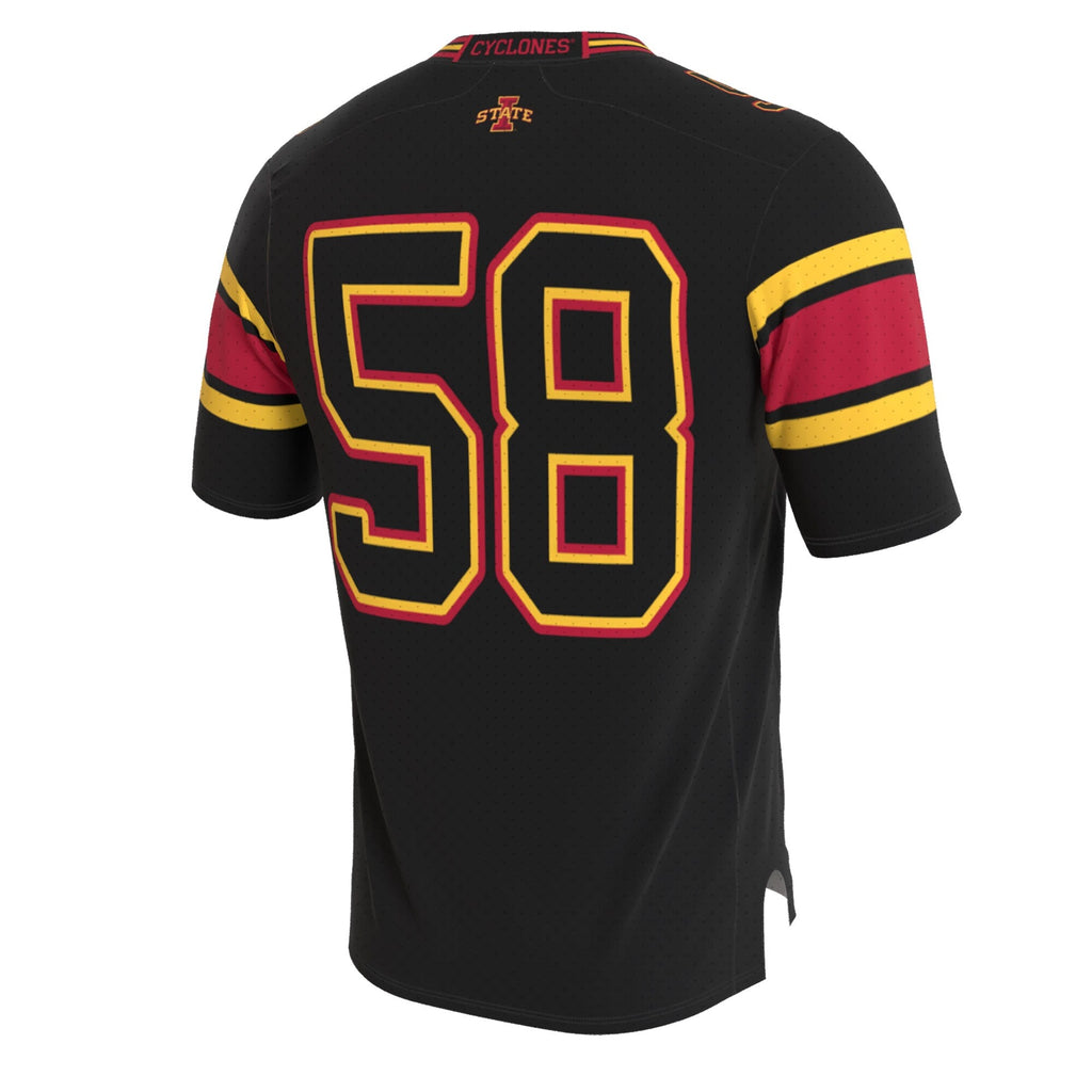 Iowa State Cyclones Lightweight Collegiate Football Blackout Fashion Jersey product image 4, provided for visual reference