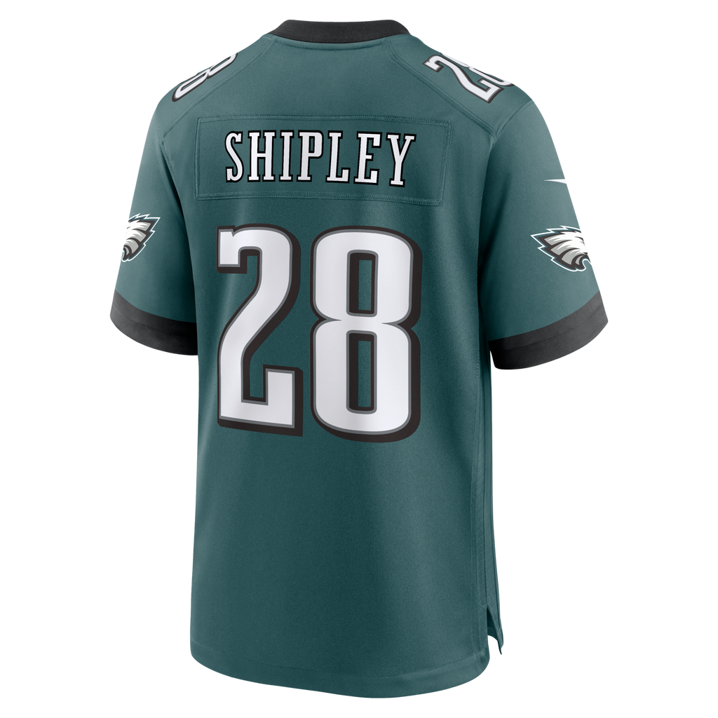Philadelphia Eagles Will Shipley Midnight Green Team Game Jersey product image 4, provided for visual reference and product