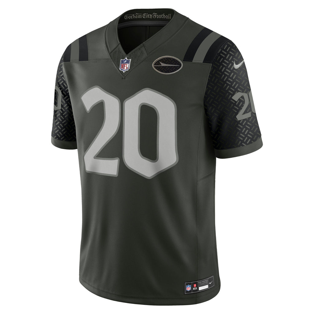 New York Jets Breece Hall Gotham Green 2025 Rivalries Collection Stitched Limited Jersey product image 3, provided for