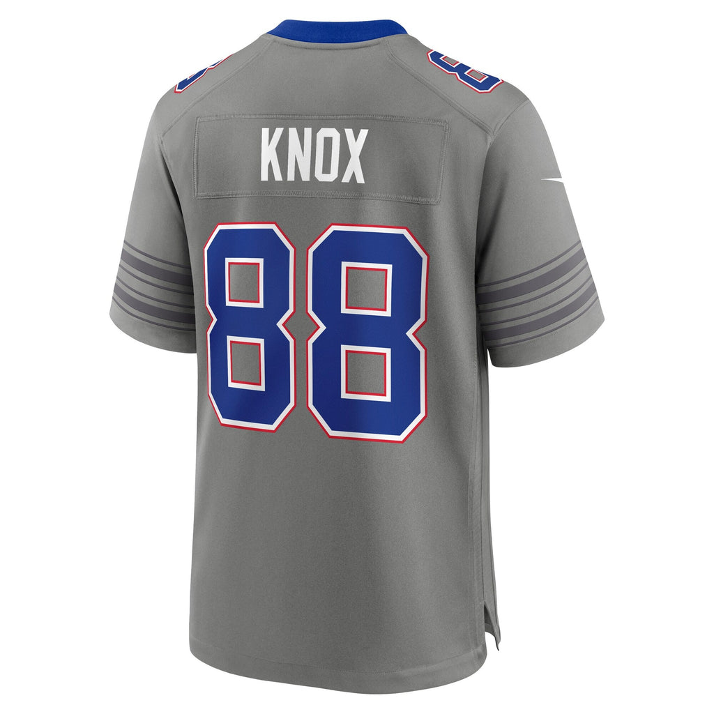 Buffalo Bills Dawson Knox Gray Nickel City Game Jersey product image 4, provided for visual reference and product detail
