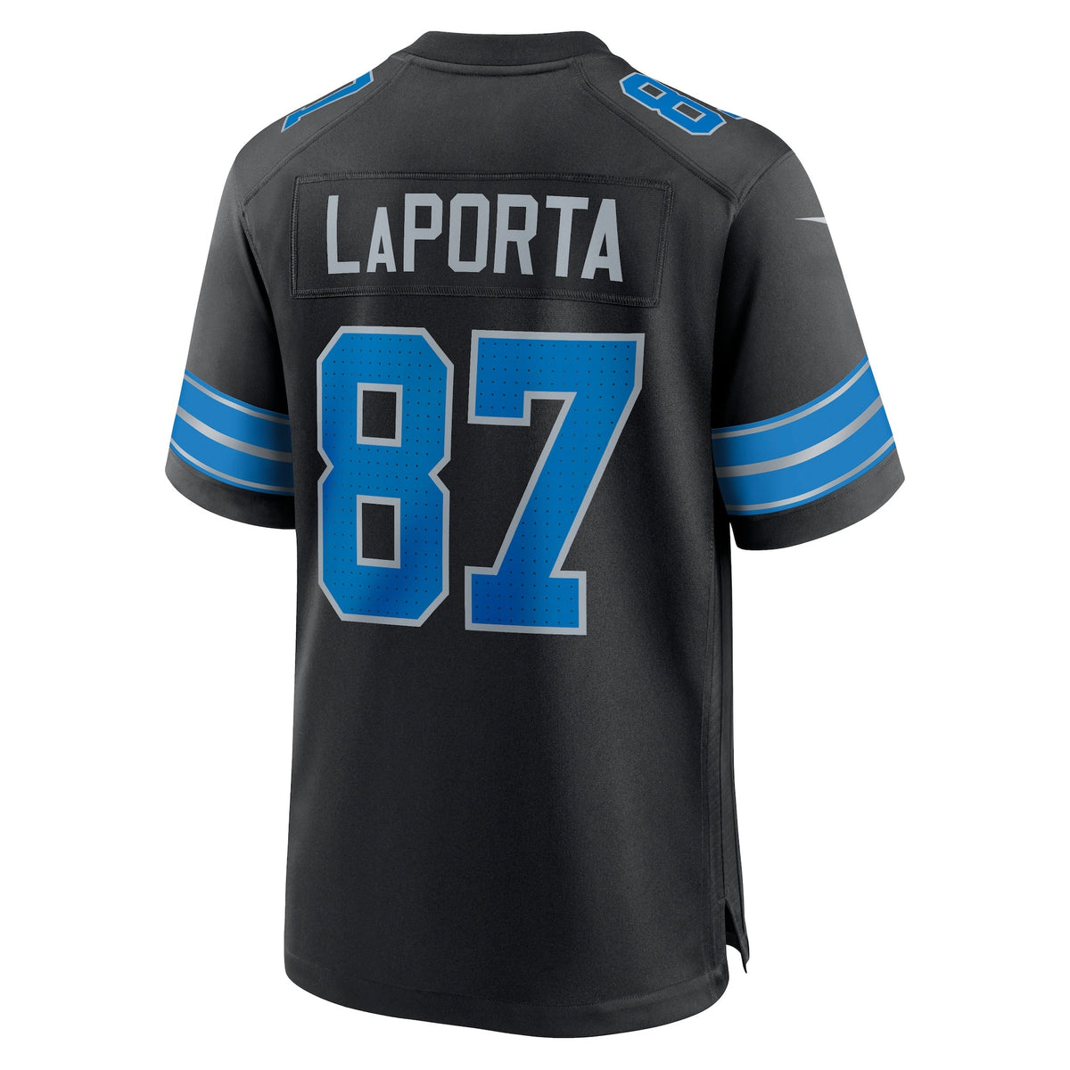 Detroit Lions Sam LaPorta Black 2nd Alternate Game Jersey product image 4, provided for visual reference and product detail