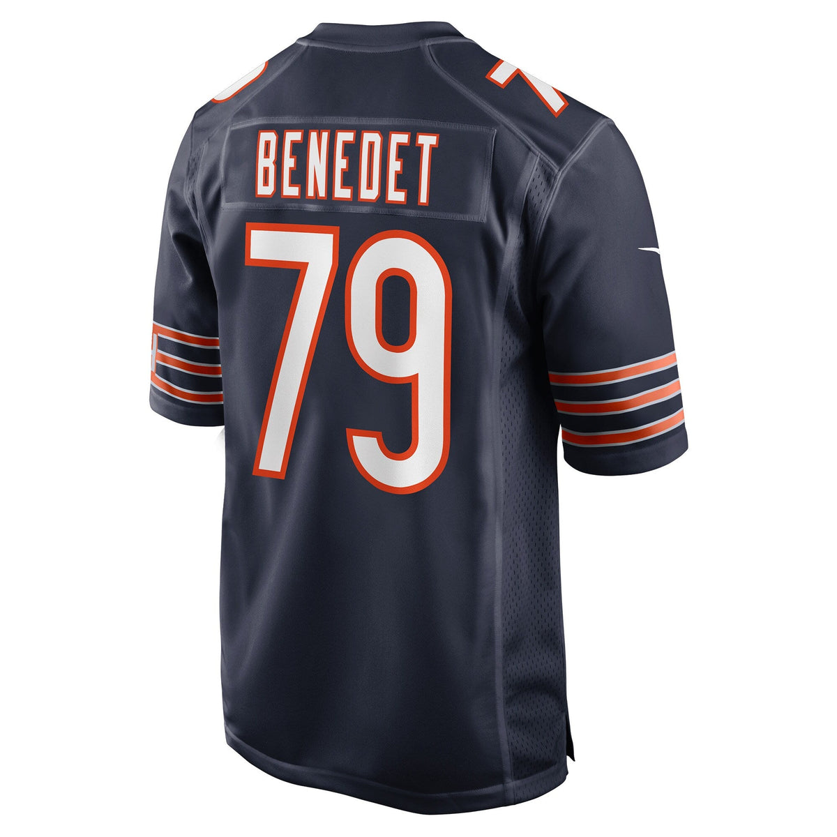Chicago Bears Theo Benedet Navy Team Game Jersey product image 4, provided for visual reference and product detail review