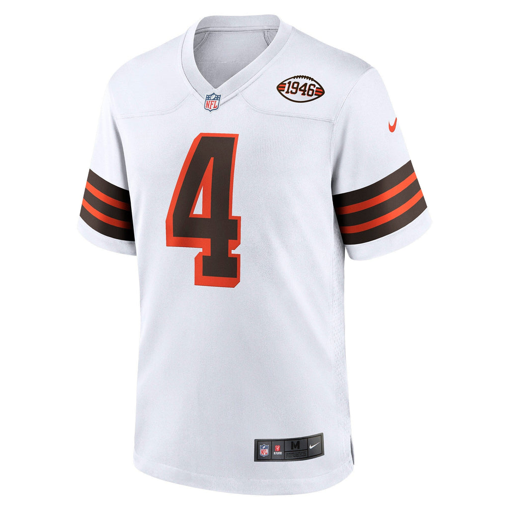 Cleveland Browns Deshaun Watson White Alternate Game Jersey product image 3, provided for visual reference and product