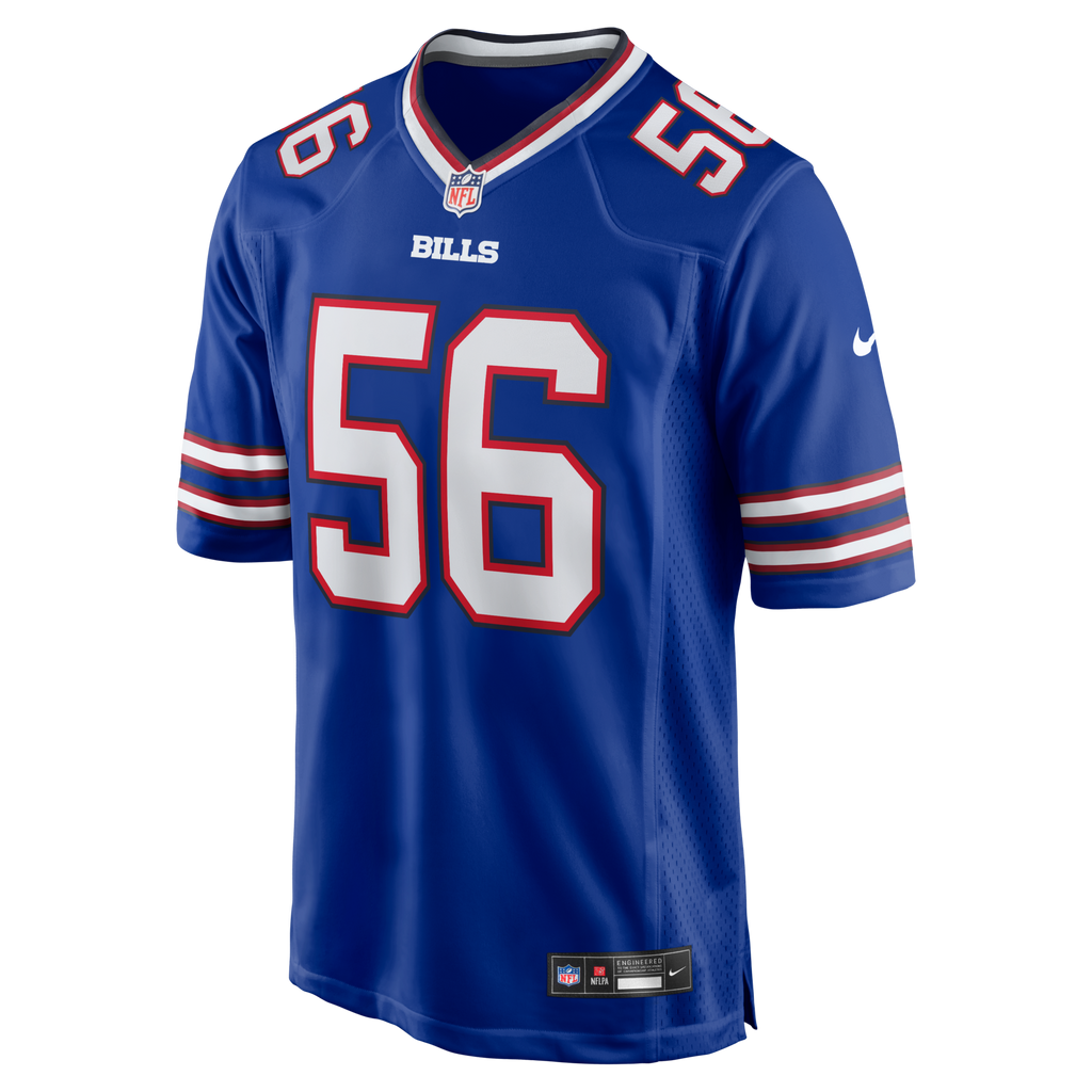 Buffalo Bills Javon Solomon Royal Game Jersey product image 2, provided for visual reference and product detail review