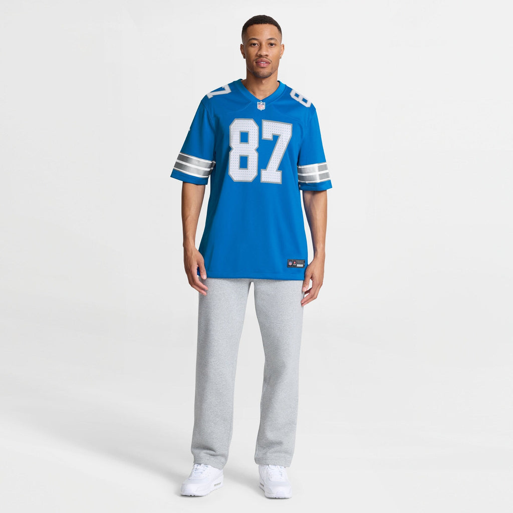 Detroit Lions Sam LaPorta Blue Game Jersey product image 5, provided for visual reference and product detail review