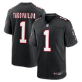 Atlanta Falcons Tua Tagovailoa Black Alternate Game Jersey product image 1, provided for visual reference and product detail