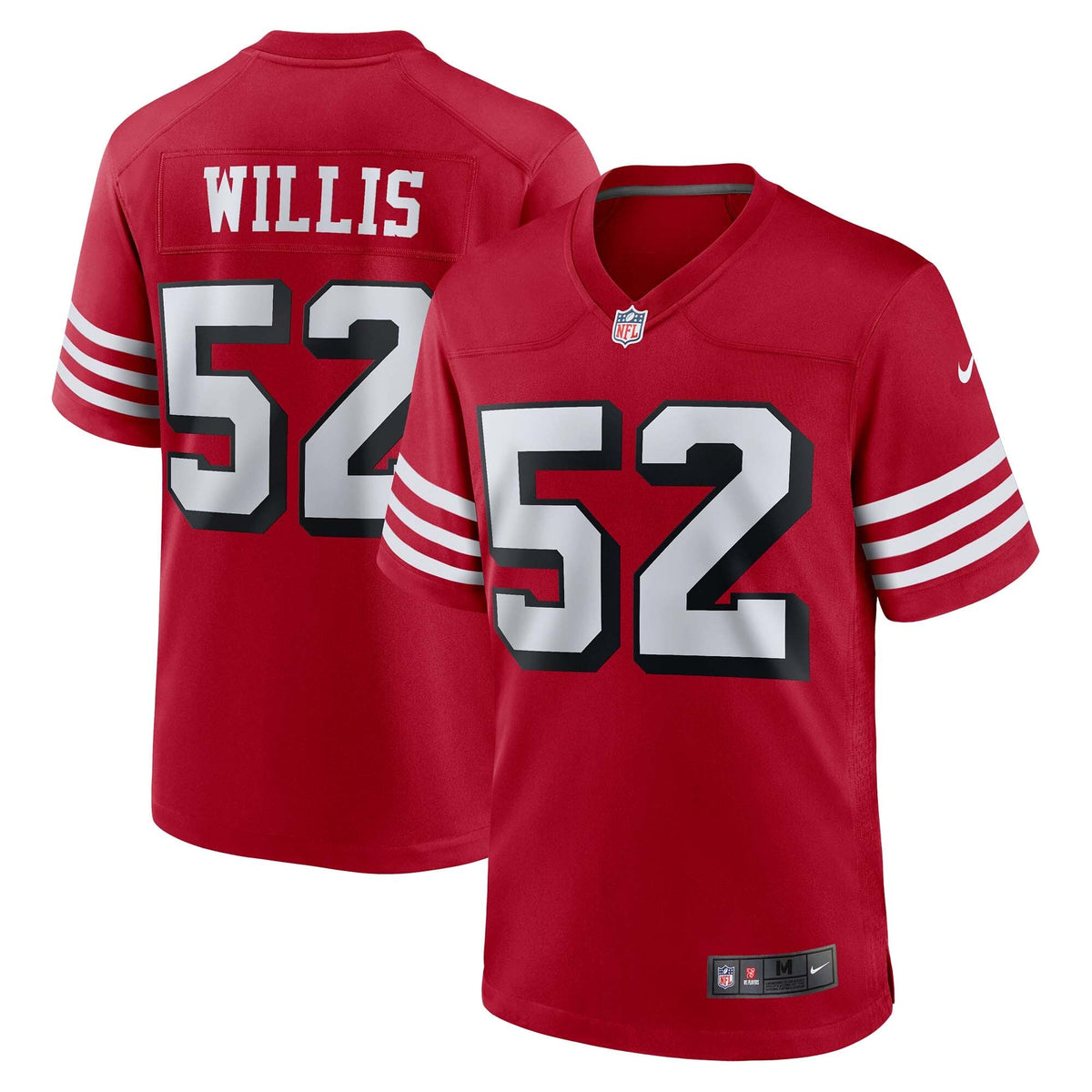 San Francisco 49ers Patrick Willis Scarlet Retired Player Alternate Game Jersey product image 2, provided for visual