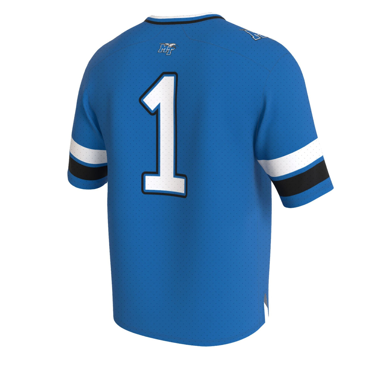 MTSU Blue Raiders Lightweight Collegiate Football Fashion Jersey - Royal product image 4, provided for visual reference and