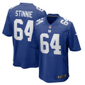 New York Giants Aaron Stinnie Royal Team Game Jersey product image 1, provided for visual reference and product detail review