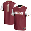 Charleston Cougars Lightweight Collegiate Softball Fashion Jersey - Maroon product image 1, provided for visual reference