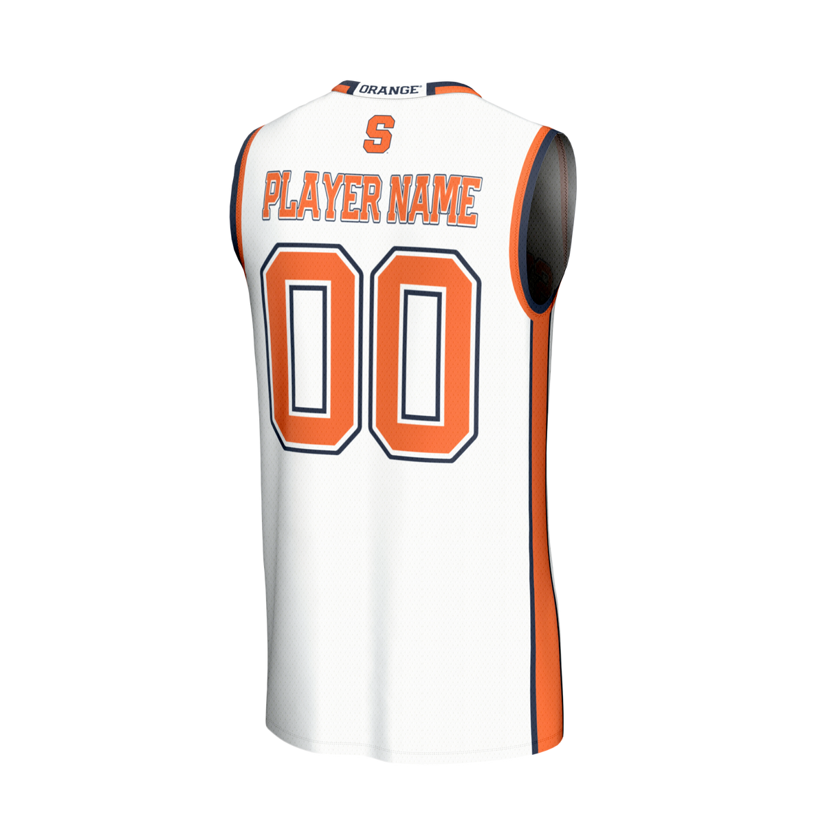 Syracuse Orange Lightweight Collegiate Basketball NIL Pick-A-Player Fashion Jersey - White product image 4, provided for