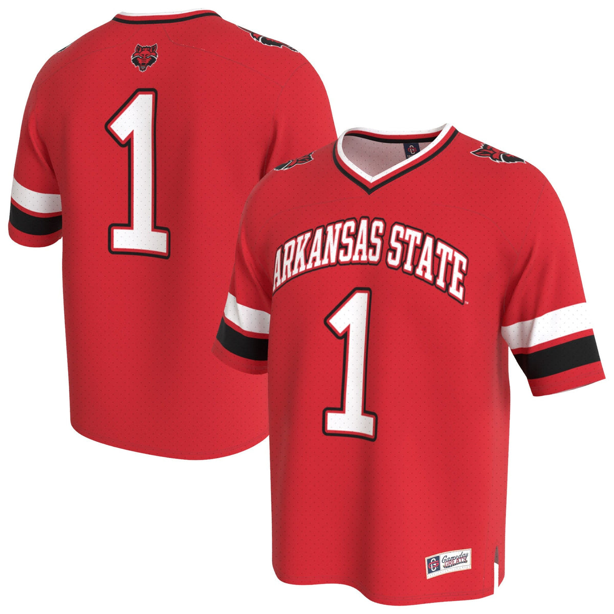 Arkansas State Red Wolves Lightweight Collegiate Football Fashion Jersey - Scarlet product image 2, provided for visual