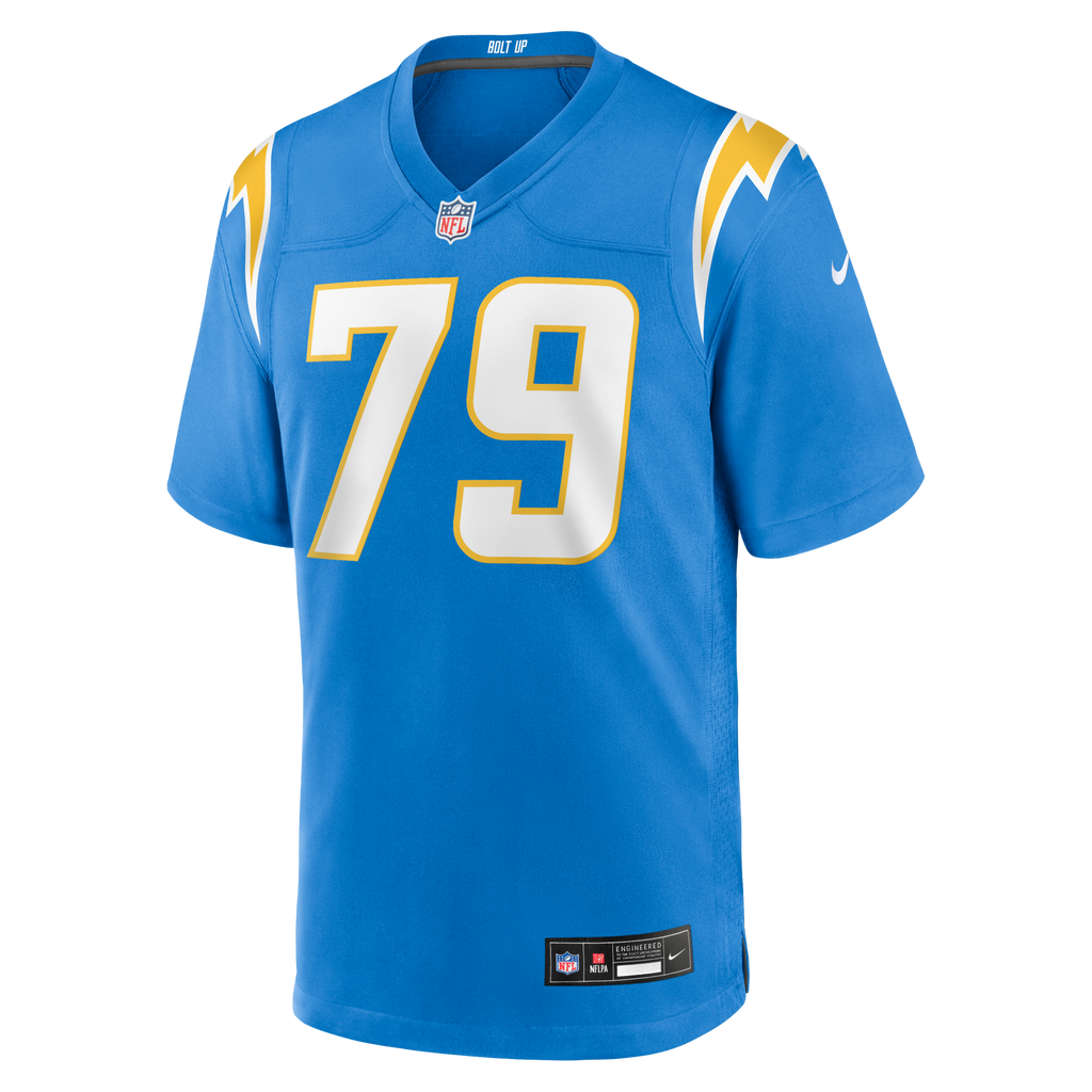 Los Angeles Chargers Trey Pipkins III Powder Blue Game Jersey product image 2, provided for visual reference and product