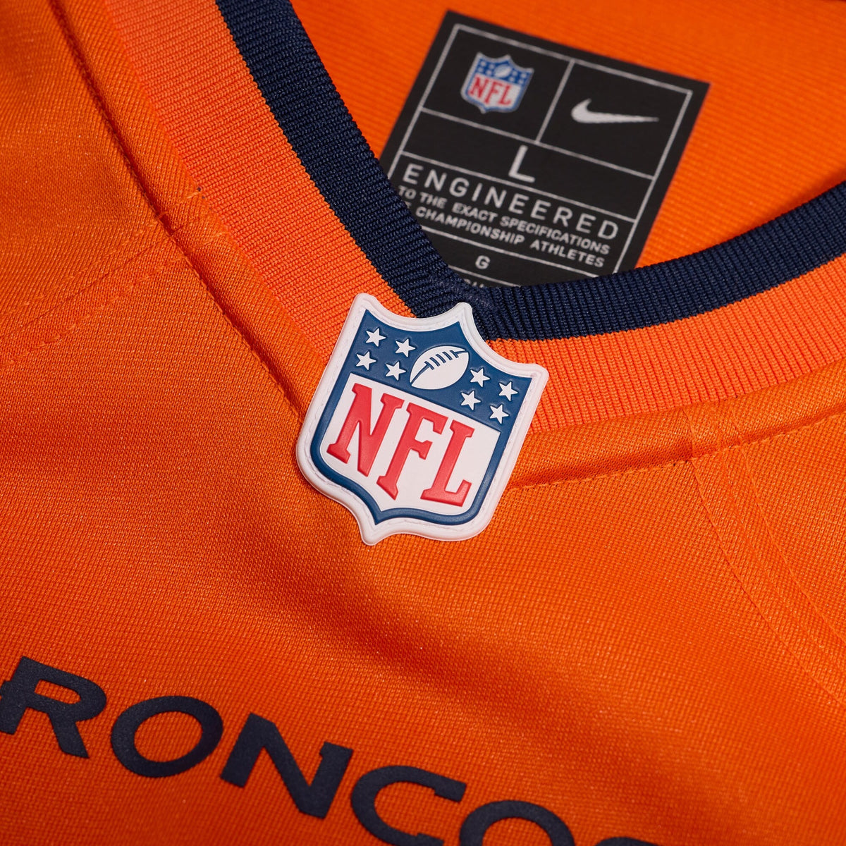 Denver Broncos Orange Team Custom Game Jersey product image 4, provided for visual reference and product detail review