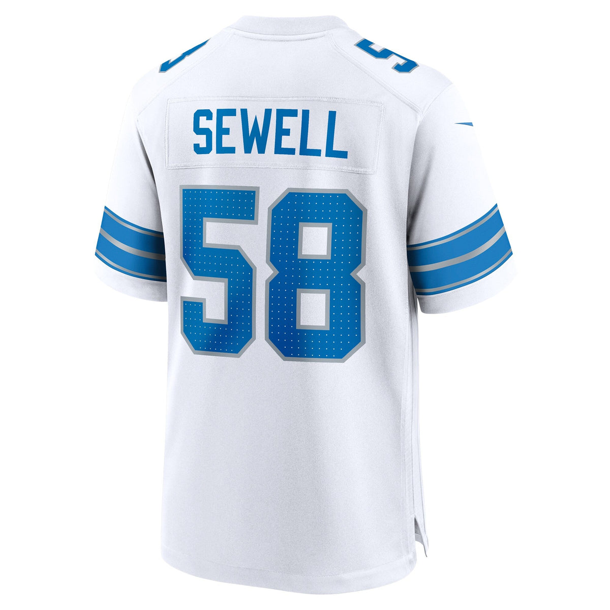 Detroit Lions Penei Sewell White Game Jersey product image 4, provided for visual reference and product detail review