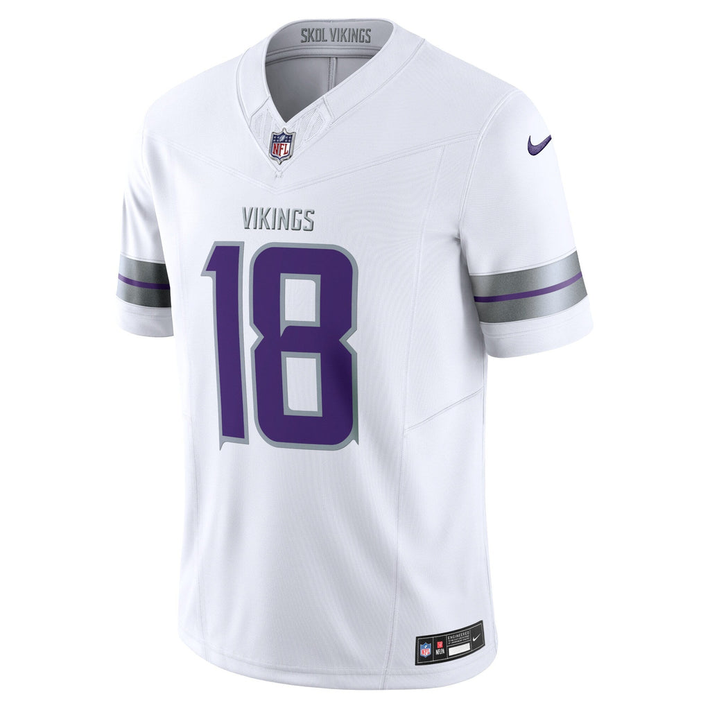 Minnesota Vikings Justin Jefferson White Alternate Vapor F.U.S.E. Limited Jersey product image 2, provided for visual