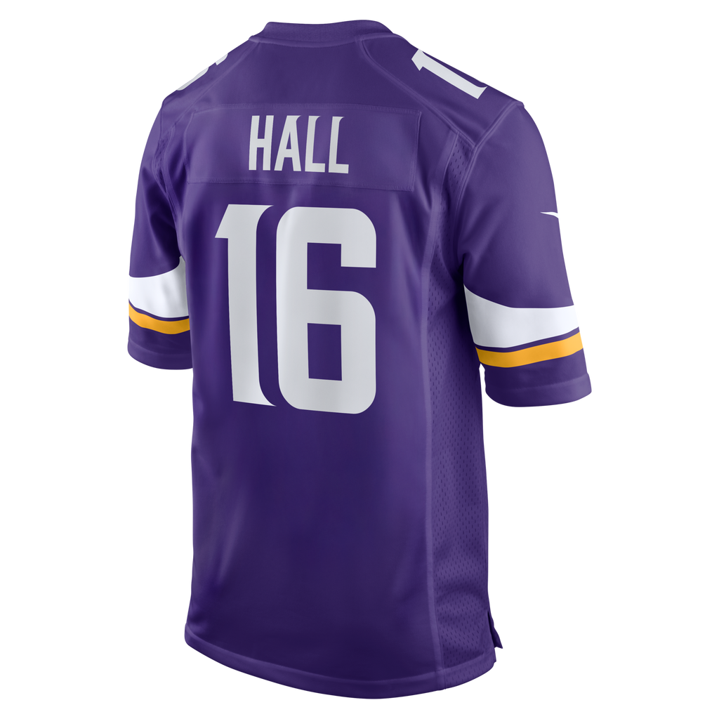 Minnesota Vikings Jaren Hall Purple Game Jersey product image 3, provided for visual reference and product detail review