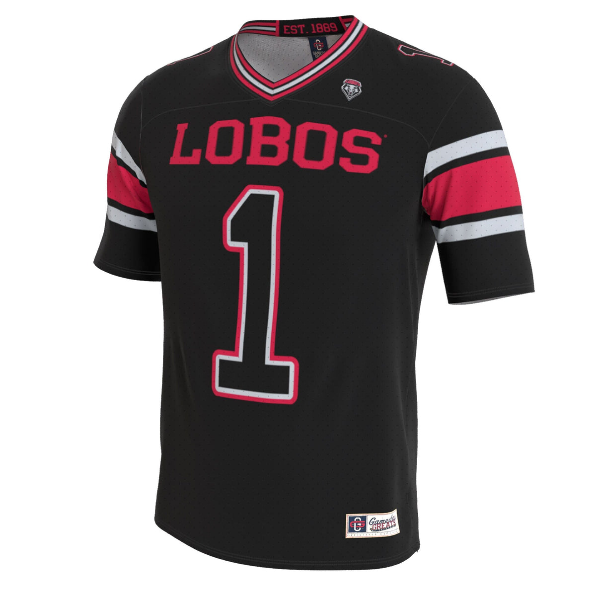 New Mexico Lobos Lightweight Collegiate Football Blackout Fashion Jersey product image 3, provided for visual reference and