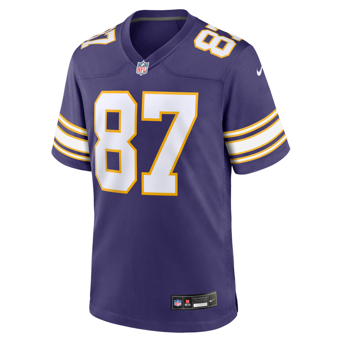 Minnesota Vikings T.J. Hockenson Purple Classic Player Game Jersey product image 2, provided for visual reference and