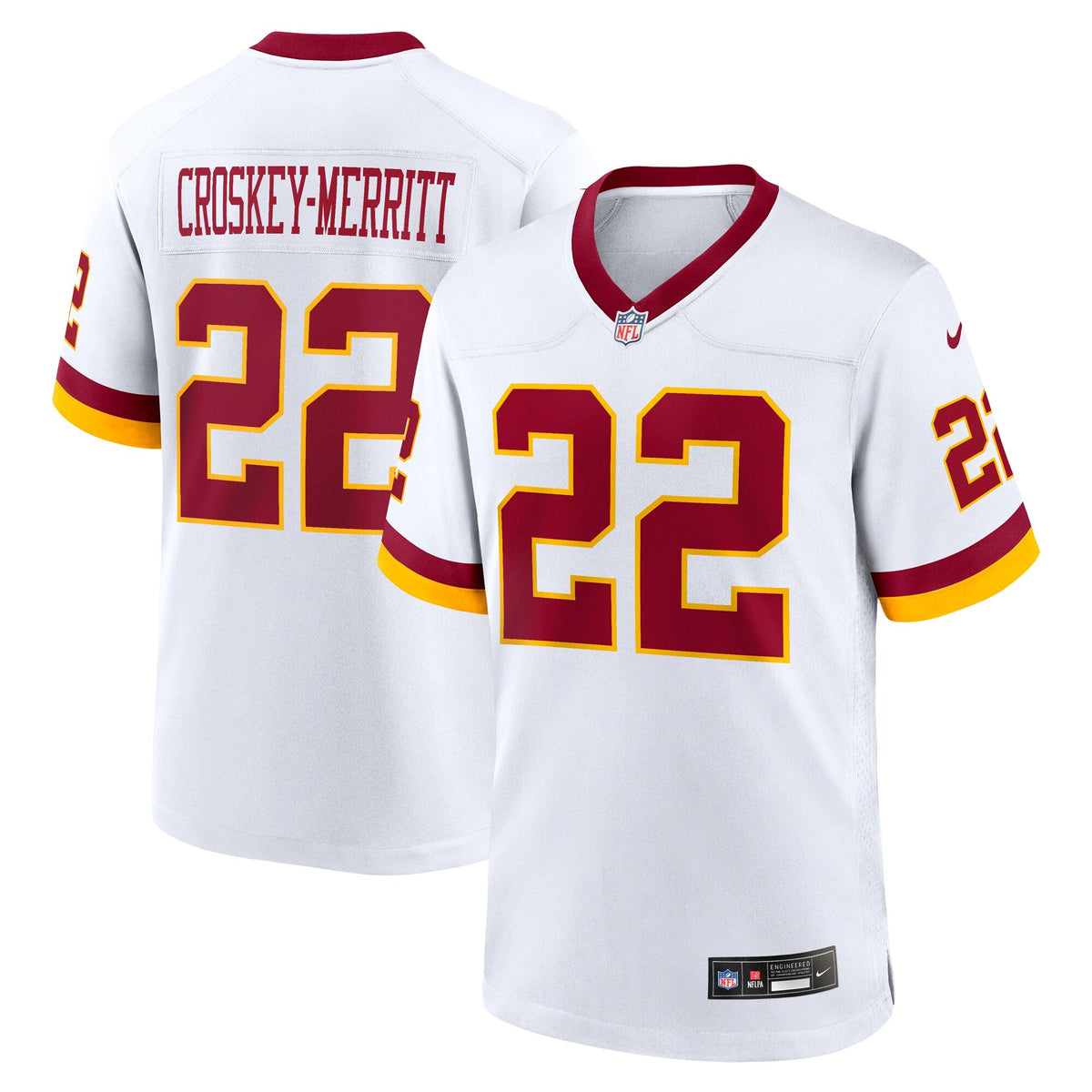 Washington Commanders Jacory Croskey-Merritt White Game Super Bowl Era Jersey product image 1, provided for visual reference