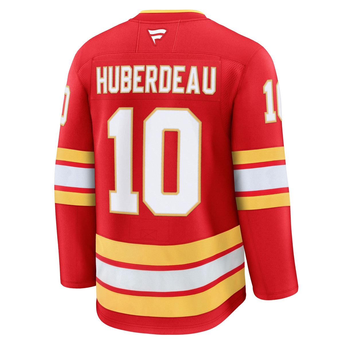 Calgary Flames Jonathan Huberdeau Red Home Premium Jersey product image 4, provided for visual reference and product detail