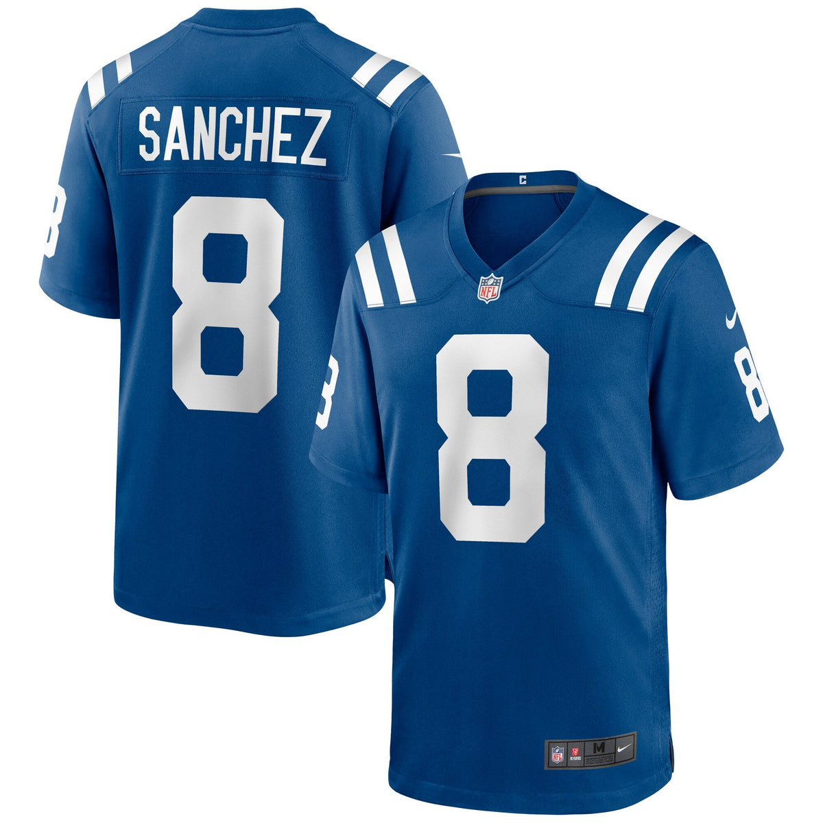 Indianapolis Colts Rigoberto Sanchez Royal Game Jersey product image 2, provided for visual reference and product detail