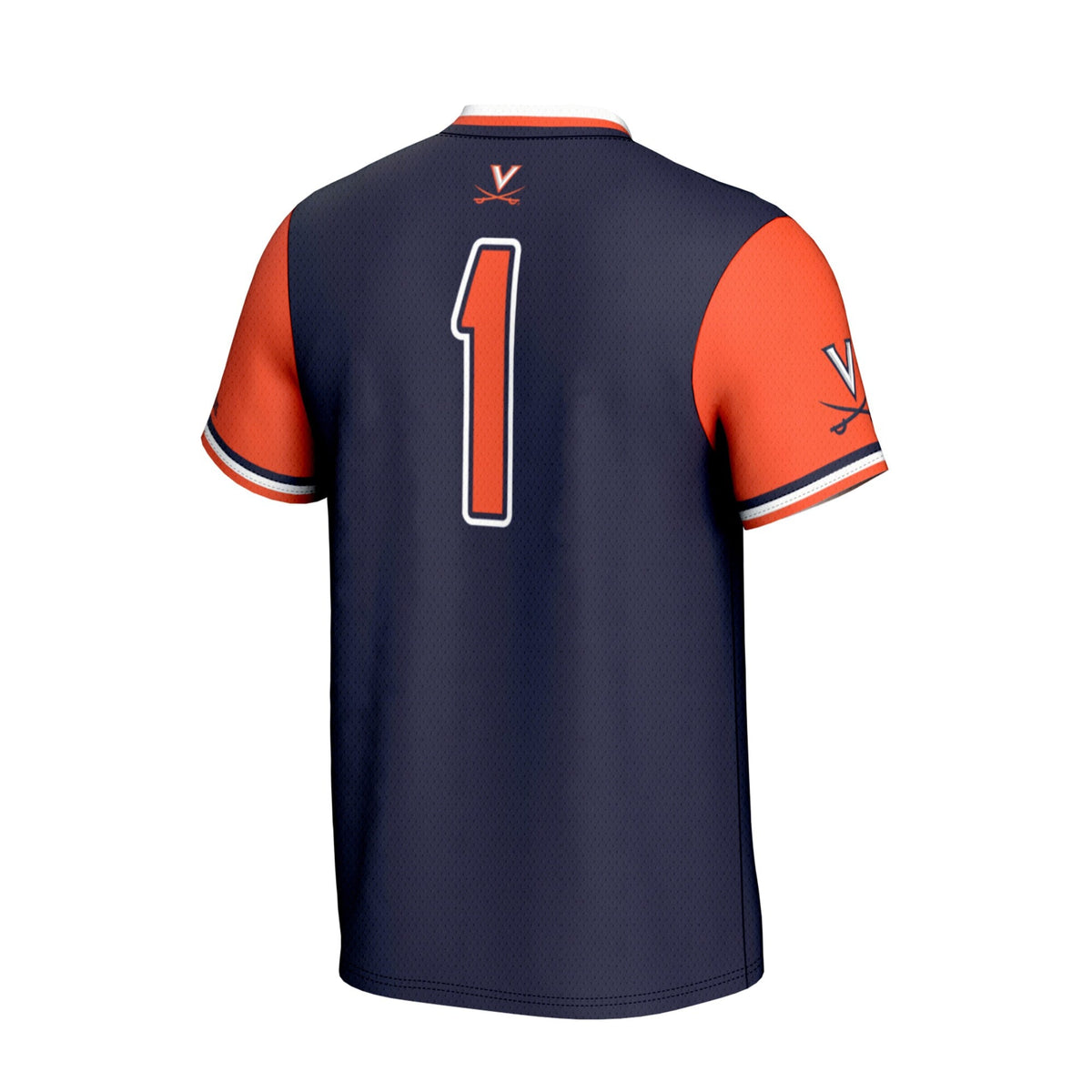 Virginia Cavaliers Lightweight Softball Fashion Jersey - Navy product image 4, provided for visual reference and product