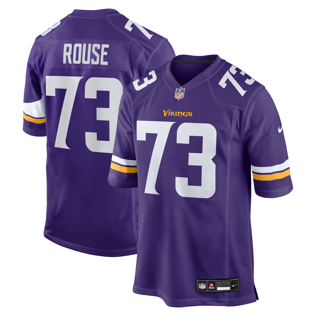 Minnesota Vikings Walter Rouse Purple Team Game Jersey product image 1, provided for visual reference and product detail