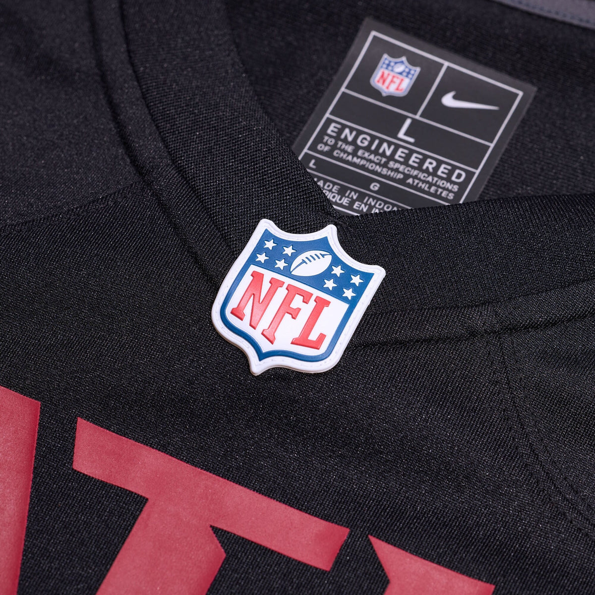 Atlanta Falcons Alfred Jenkins Black Game Retired Player Jersey product image 4, provided for visual reference and product
