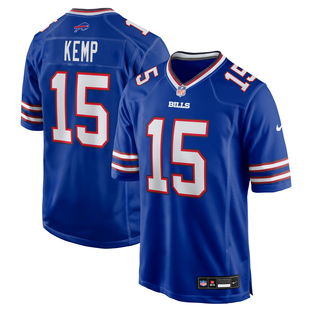 Buffalo Bills Jack Kemp Royal Game Retired Player Jersey product image 1, provided for visual reference and product detail