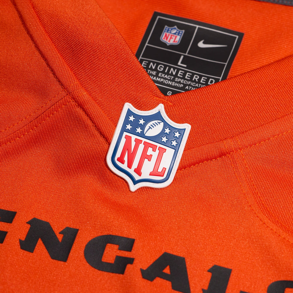 Cincinnati Bengals Orange Alternate Game Custom Jersey product image 5, provided for visual reference and product detail