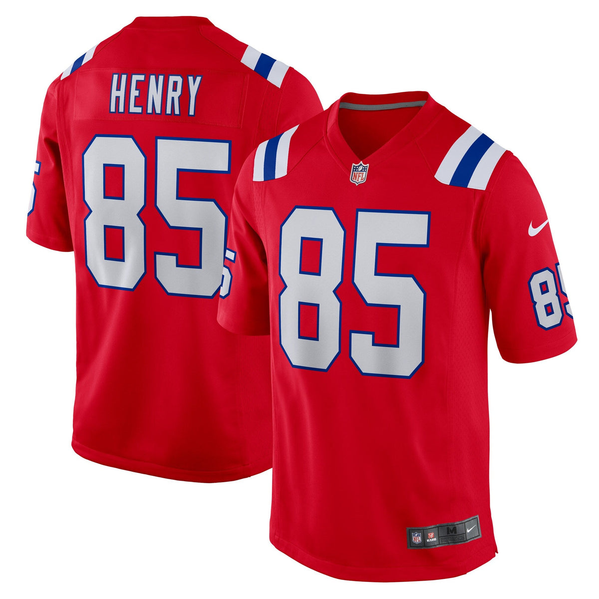 New England Patriots Hunter Henry Red Game Alternate Jersey product image 1, provided for visual reference and product