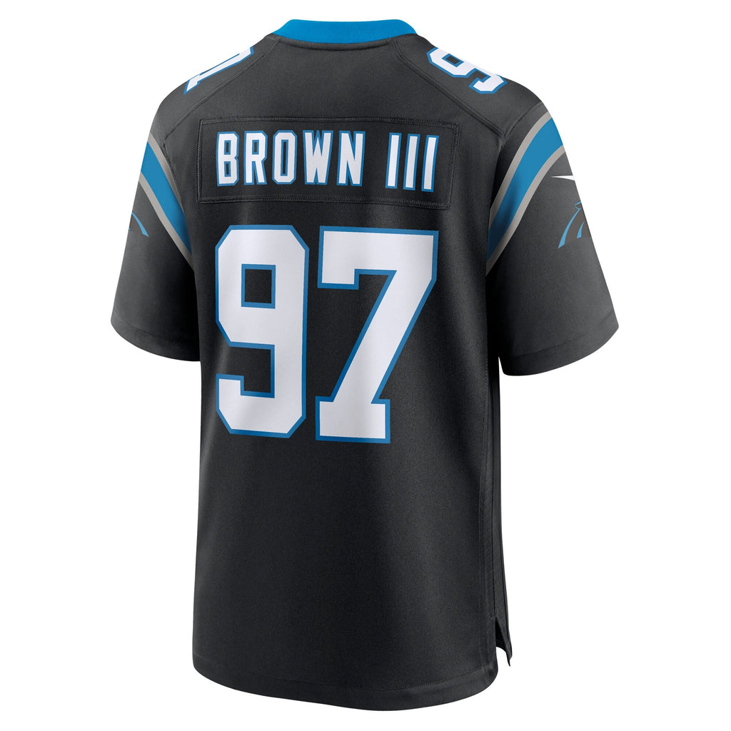 Carolina Panthers Bobby Brown III Black Team Game Jersey product image 4, provided for visual reference and product detail
