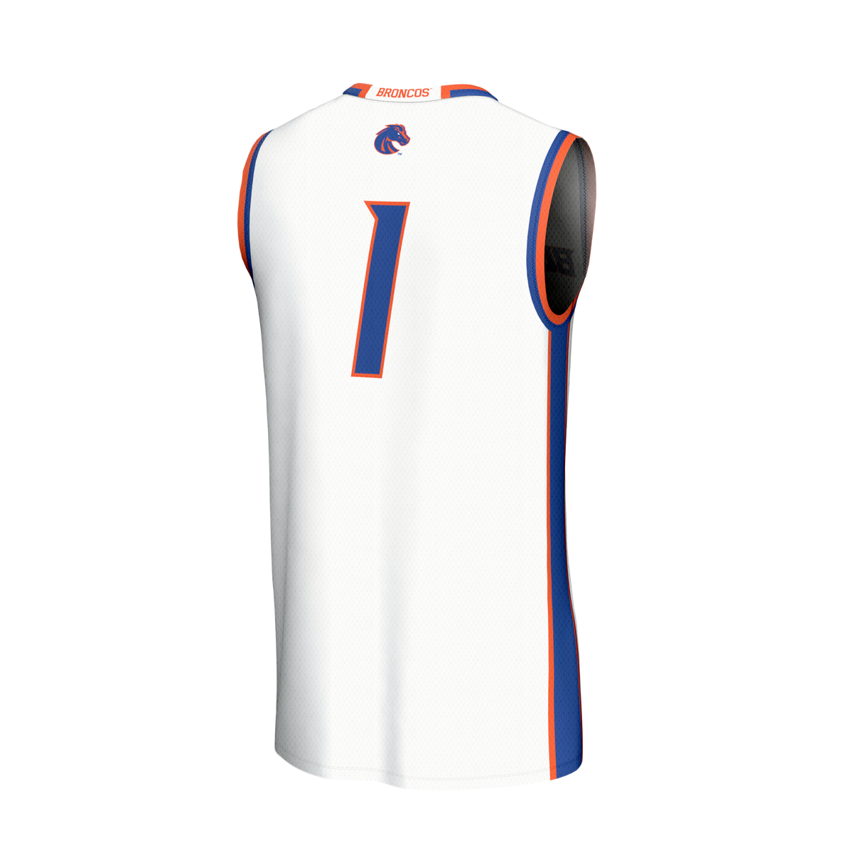Boise State Broncos Collegiate Basketball Fashion Jersey - White product image 4, provided for visual reference and product