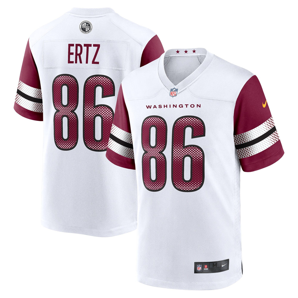 Washington Commanders Zach Ertz White Game Jersey product image 2, provided for visual reference and product detail review