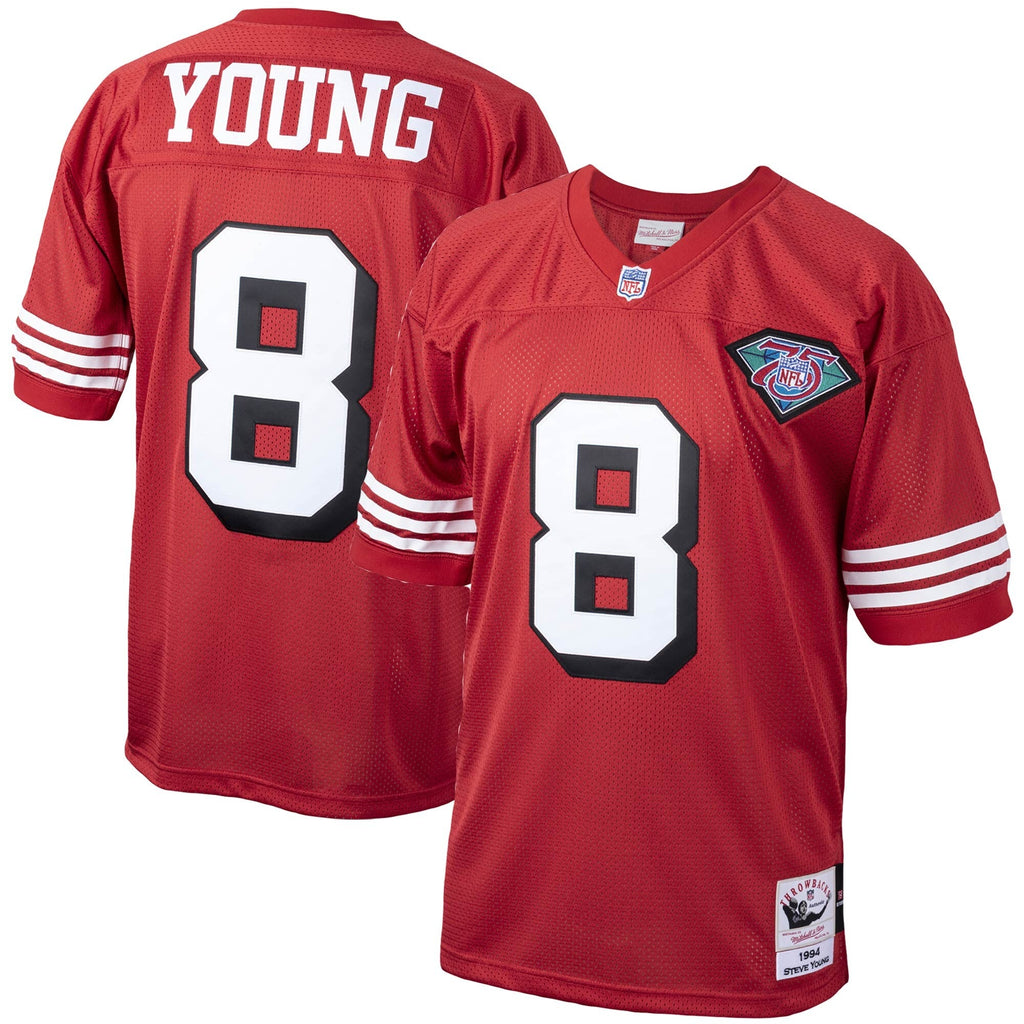 San Francisco 49ers 1994 Steve Young Scarlet Authentic Throwback Retired Player Jersey product image 2, provided for visual